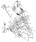 Handle And Controls Diagram and Parts List for 55381A J00000001-J99999999 - 1990 Lawn Boy Snow Blower